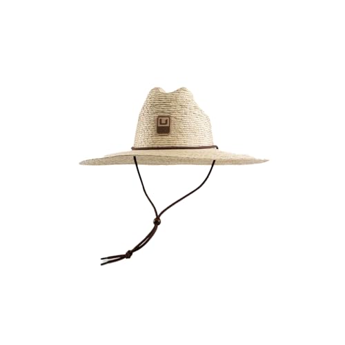 HUK Mens Crushable Straw Hat Packable Wide Brim Fishing & Beach Hat for Men Natural One Size