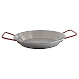 Kitchen Essential - Cuenco de acero inoxidable para paellas, plato para servir, wok, bandeja para aperitivos para cocinar mariscos y aperitivos en varios entornos culinarios