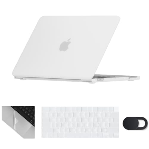 Se7enline Compatible with Mac Neo 13 inch Case 2026 Model A3404, Hard Shell,Keyboard Cover,Webcam Cover,Trackpad Protector, Anti-Scratch Anti-Drop Slim Fit Full Protection,Frost Transparent