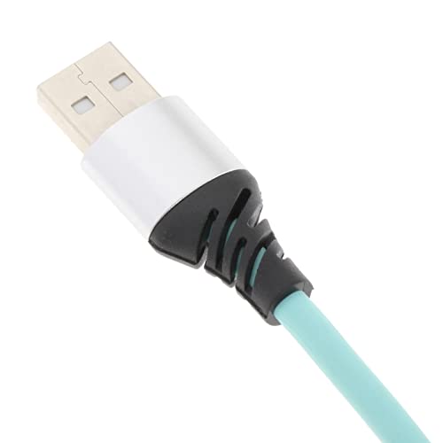 Image of CALANDIS Coiled USB Type C Cable for Pc for Mechanical Keyboard Cellphone Accessories Blue White