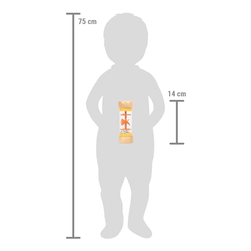Small Foot Regenmacher Rassel „Safari“, faszinierendes Sinnesspielzeug aus Holz, für Kinder ab 6 Monaten, 12458