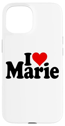 I LOVE HEART MARIE NAMEE ON A TEE �X�}�z�P�[�X iPhone 15 �p