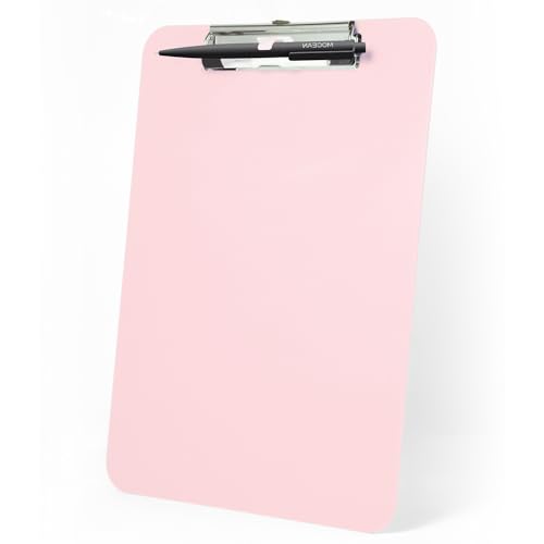 TFDLCG zm Pink Plastic Clipboard,Nursing Clipboard,Standard Letter A4 Size,Thickened Clip Boards 8.5x11,Cute Clipboards with Pen Holder for Women Kids Students,School Office Home Work