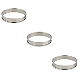 MAGICLULU 3piezas Anillo De Inoxidable Para Preparar Pizza Herramienta De Horneado Redonda Para Salsas y Coberturas Cocinas De Inducción