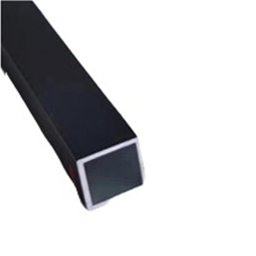 Tubo de aluminio cuadrado negro de 1 pieza, tubo de aleación de aluminio de 50 cm, tubo de aluminio sin costura for uso arquitectónico.(20x20x2mm)