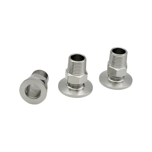 Conector KF25 a rosca macho 1-1/2 de acero inoxidable 304 para tubería de vacío 5