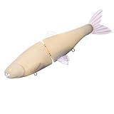 HAUZZN 3PCS Unpainted Blank Bait 7.87in/2.86oz Sinking Glide Bait Shad Rattle Swimbait DIY Artificial Fishing Lure