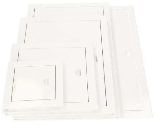 KOTARBAU Revisionstür 15 x 15 cm Alle Größen Kunstoff ABS Inspektionstür Weiß Wartungsklappe Schnappverschluss Abnehmbar Wand/Decke/Boden Robust Öffnung Uni.