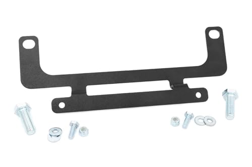 Rough Country Winch Fairlead License Plate Mount| Roller Fairlead - RS139 Black