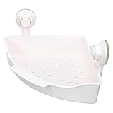 Étagère d'angle à ventouse pour salle de bain : convient pour contenir shampoing, gel , de -shampoing et pour visage, sèche rapidement et proprement à l'air , support mural à ventouse pour salle de bain