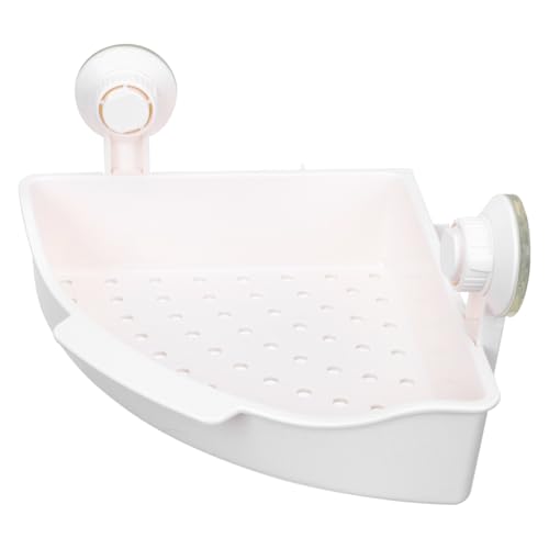 Étagère d'angle de bain ventouse blanche Ipetboom durable - 2