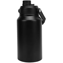 Insulated Water Bottle, 3L 316 Stainless Steel Travel Thermal Mug for Sports Gym Fitness, Water Cup Flask for Gym Hiking School Office Travel, Cold 48H Hot 24H Black