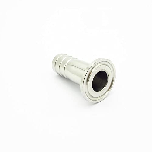 19mm Hose Barb x 34mm Ferrule OD 304 Stainless Steel Hex Sanitary Weld Ferrule Connector Pipe Fitting Fit 3/4