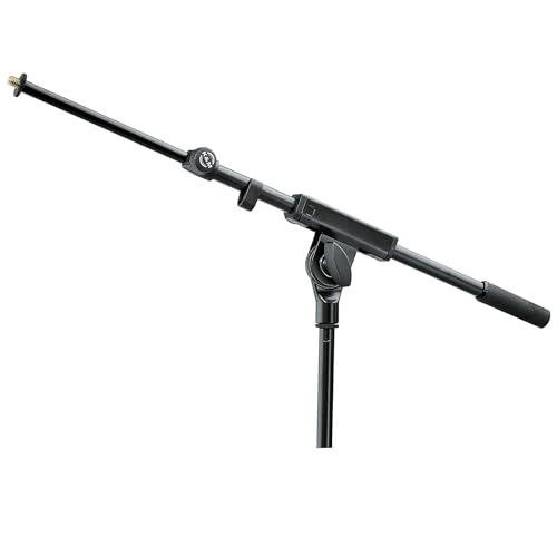 K&M Black 21140 Microphone Stand - Modern Functional Steel Boom Arm