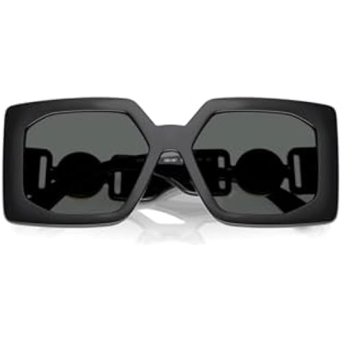 Versace Woman Sunglasses Black Frame, Dark Grey Lenses, 55MM