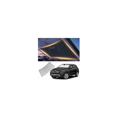Windshield Sun Shade for Mercedes Benz GLE 350 450 Front Window Shades Cover for 2011-2024 2025 2026 GLE Windshield Sun Visor Protector Car Accessories