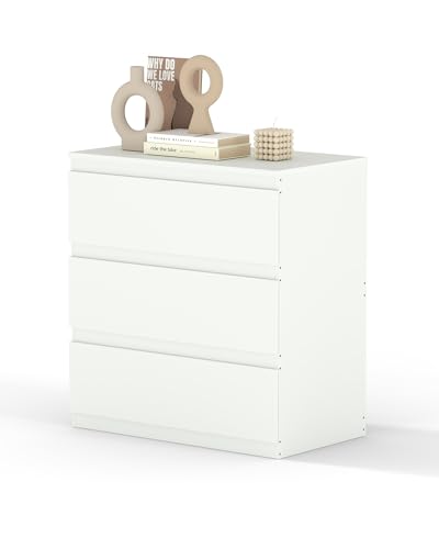 Hitsuki Cómoda y cajonera blanca con 3
