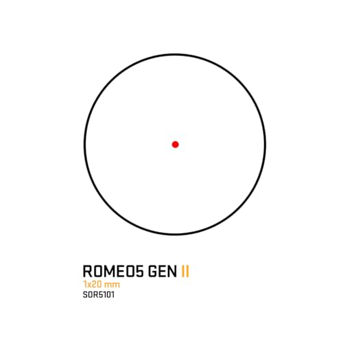 SIG SAUER ROMEO5 GEN II 1x20mm Compact Durable IPX-7 Waterproof Gun Shooting Sight, Parallax-Free Optical Design, 12 Illumination Settings - GEN II Red Dot Sight - Black (SOR5101)