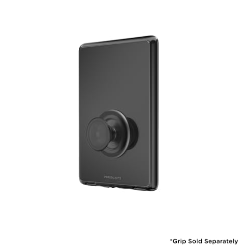 Image of PopSockets Kindle Paperwhite 2021 Case (11th Gen, 6.8 inch) & Signature Edition - Slim Protective Cover with Built-in MagSafe-Compatible Ring for MagSafe PopGrip, E-Reader Accessory - Black Translucent
