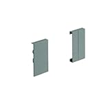  Hettich - Coulissant De Tiroir - Jonction D\'Angle Pour Bandeau De Façade Aluminium Advanced - Couleur : Gris