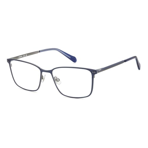 Gafas de vista Fossil FOS 7174/G de metal azul mate montura cuadrada para hombre