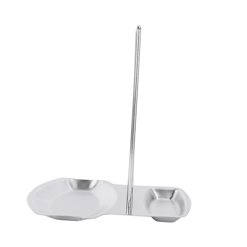 FONDOTIN Soporte De Tapas De Acero Inoxidable Organizador De Utensilios De Cocina Estante Para Cacerolas y Tapaderas Fácil De Limpiar y Llevar Plata