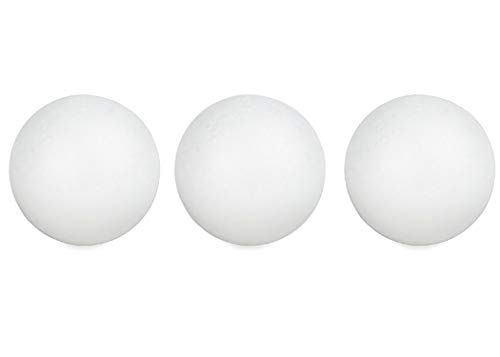 3 Inch Smooth Foam Balls - Great for Arts and Craft & DIY Christmas Decor (3