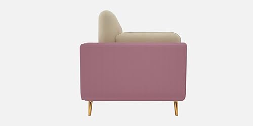 Image of Black Wood Modern Montez Luxurious Velvet 3 Seater Sofa for Bedroom, Living Room, Dining Room, Drawing Room, Home Office in Bug Resistant Wood (Pink & Beige, 3 Seater)