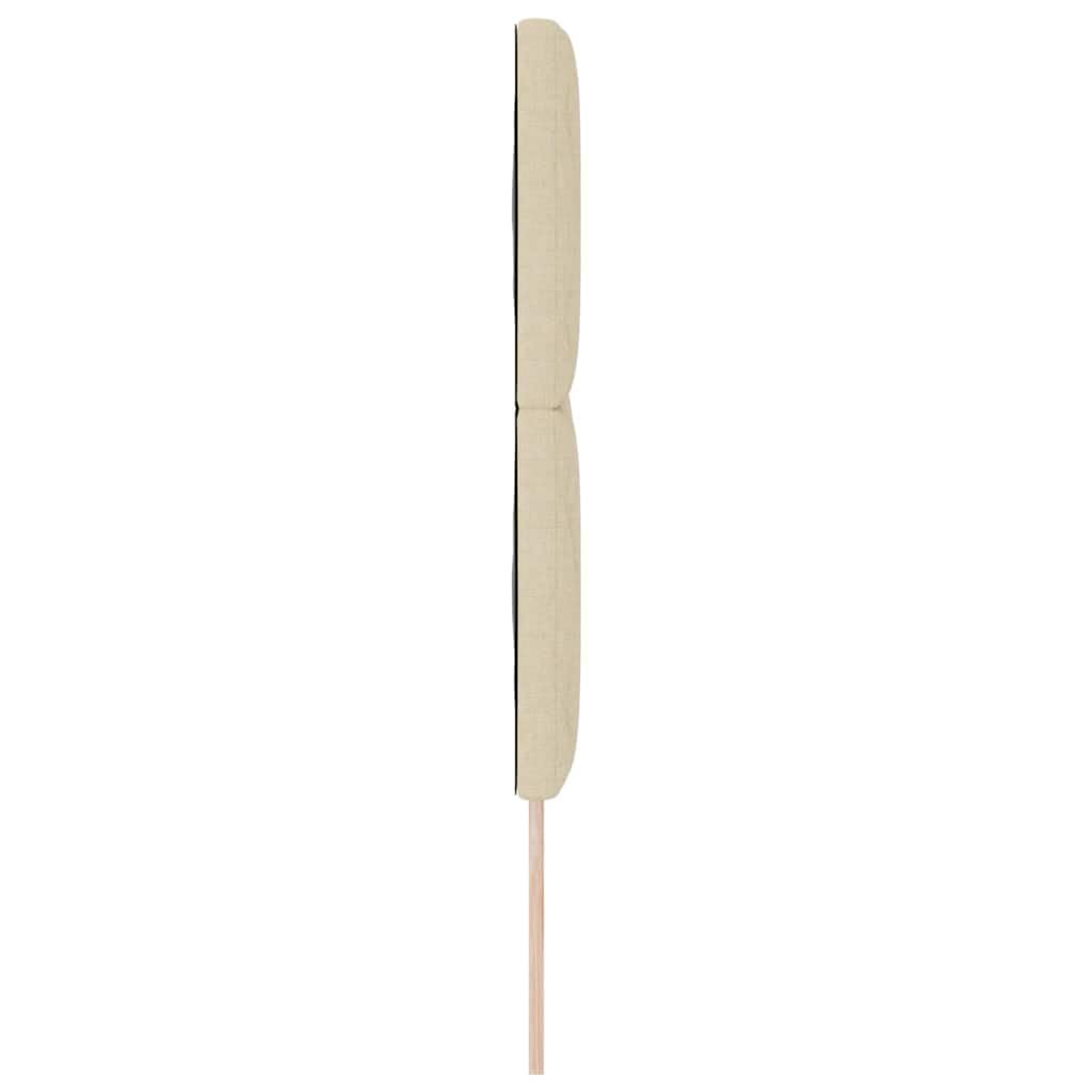 Cabecero crema 160 cm tela moderna Headboard con 2 alturas 118/128 cm pino marco madera maciza cabecero de cama duradero para dormitorio y dormitorio juvenil
