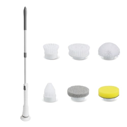 LAUGHERER 1 set trådlöst långt handtag städborste elektrisk rengöringsborste vit