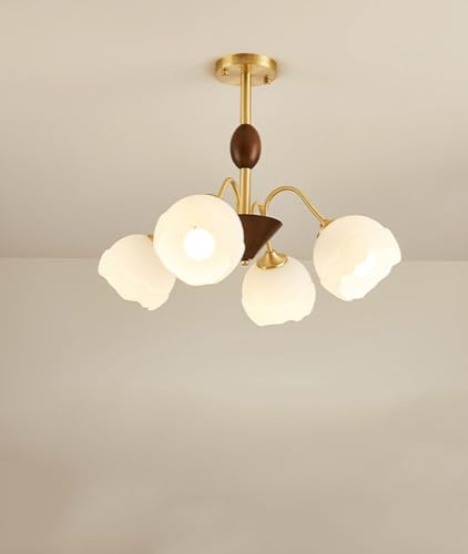 Lustre de ferme en verre pour îlot de cuisine et salon cosy