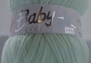 WoolCraft Baby Care 4 Ply Knitting & Crochet Yarn, Popular Range of Excellent Value Baby Yarn Available in a Selection of Pastel Shades, 100% Acrylic, 300 Metres, 100g Balls, Pack of 15, Mint โ image 1