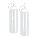 kissral Contenitori per Condimento 2pcs Dosatori Condimenti di Plastica Trasparente Condimento Dispenser Prova di Perdite Senza BPA per Ketchup Senape Mayo Salse Piccanti Olio d'Oliva