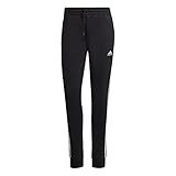 adidas Damen Essentials 3-Stripes Jogginghosen, Black/White, L
