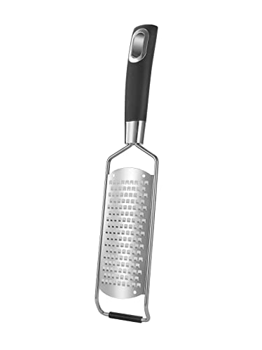 Royal Cuisine Stainless Steel Cheese Grater with Handle & Shredder Handheld Kitchen Grater Manual Grater Parmesan Cheese, Gingers, Garlic, Lemon Zester (Small)