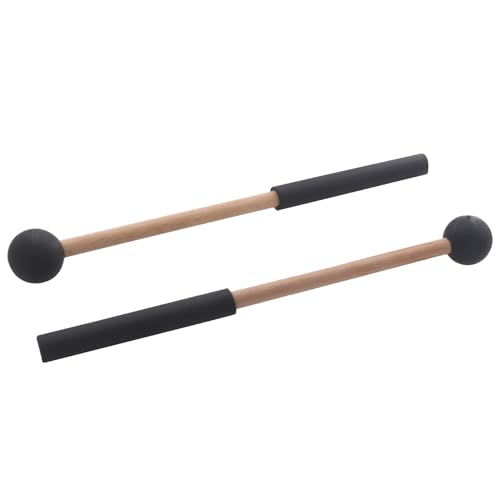 2 piezas de baquetas etéreas pequeñas para batería, con cabeza redonda y mango de madera, accesorio para percusión miniatura 1