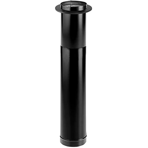 DuraVent 6DBK-TL DuraBlack Single Wall Telescoping Black Finishing Stove Pipe to Vent Smoke and Exhaust, 48 to 64 Inches Long by 6 Inch Diameter Cover
