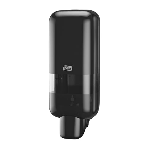 Tork Spender für Seifen und Händedesinfektionsmittel Schwarz S4, geeignet für Flüssigseife, Schaum und Gel, Elevation Design, 564508