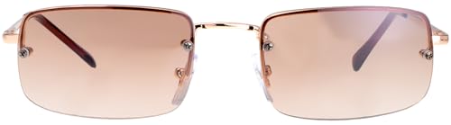 Image of The Fresh Minimalist Small Rectangular Sunglasses Clear Eyewear - Exquisite Packaging