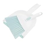AUTSUPPL Recogedor y Escoba Mini con Mango de Compacto y Resistente para Limpieza para Sofás y Mesas Diseño Integrado para Fácil Almacenamiento Color Verde Nórdico