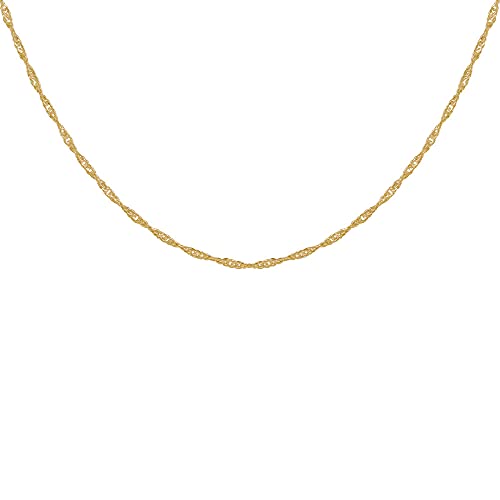 Chaine Plaqué Or Maille Singapour 2mm : collier femme et homme