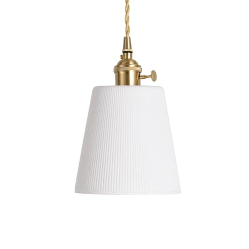 Lampe suspendue à montage encastré E27, lustre de cuisine en céramique et suspension industrielle