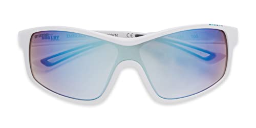 Foster Grant Sun Luv Embrace The Unknown Shield Sunglasses, Matte White, 55mm2