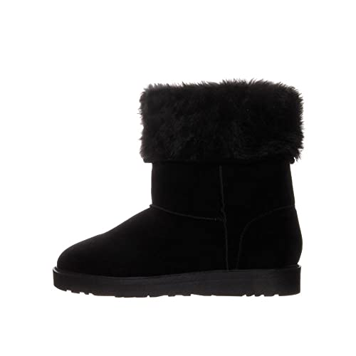 Bota Preta Forrada Com Pelos - Cor: Preto - Tamanho: 34