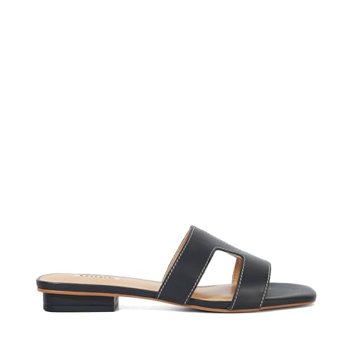 Image of Dune London Ladies LOUPE Wide Fit Smart Slider Sandals Size UK 5 Sliders