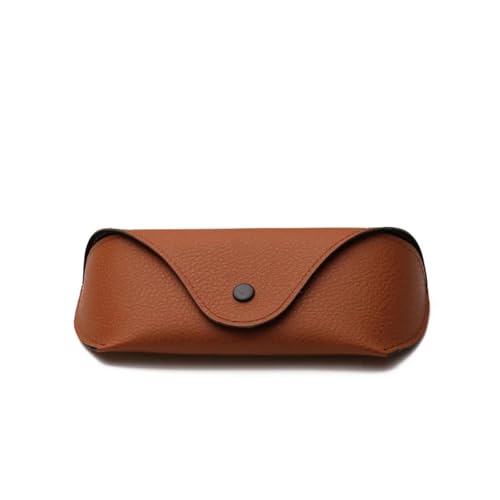 Soft Leather Glasses Bag Fashion Portable Sunglasses Box Bag Accessories Eyeglasses Case Sunglasses Box(Brown)
