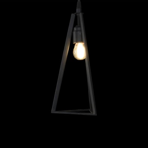 Image of BENE Baton Pendant Lamp, Mild Steel Indoor Modern Hanging Lamp, E-27 Base Ceiling Hanging Light for Home Decor, Kitchen, Living Room, Bedroom, 15 cm (Black, Pack of 1 Pc)