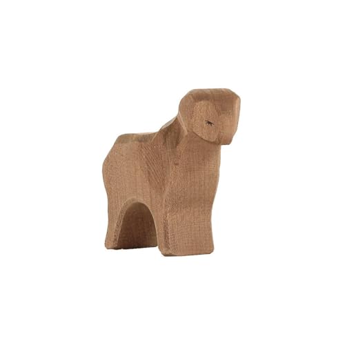 Brebis debout brun Ostheimer : mouton en bois pour jeu d'imitation Waldorf