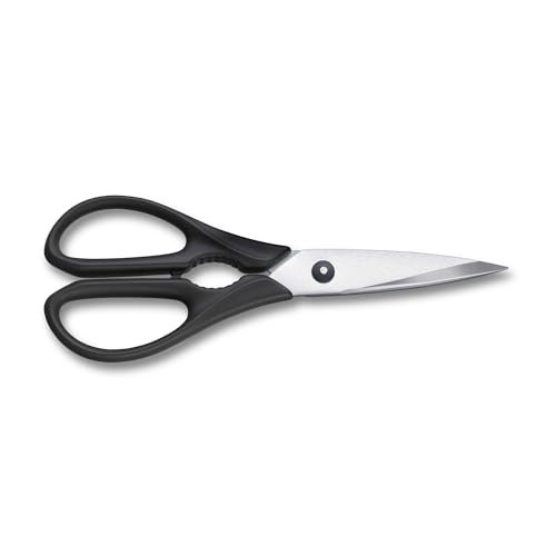 Victorinox Multipurpose Stainless Steel Kitchen Shears - Scissors for Cutting Herbs, Vegetables & Meat, Black, 20cm, Swiss Made