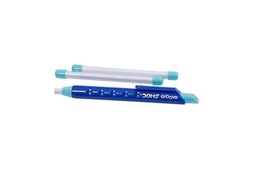 Image of Doms Groove Retractable Eraser | Groove For Better Grip With Excellent Erasing Performance | Free 2 Refill Eraser With This Pack | Pack of 10 Erasers